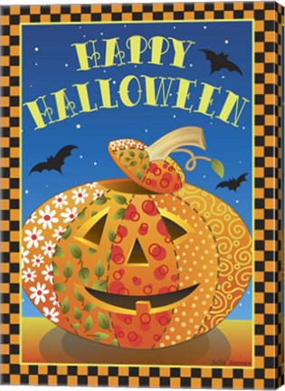 Framed Patchwork Pumpkin Print