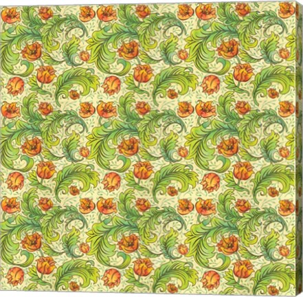 Framed Modern-Morris-pattern Print