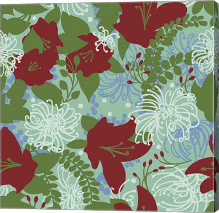 Framed July Crazy Flowers Print