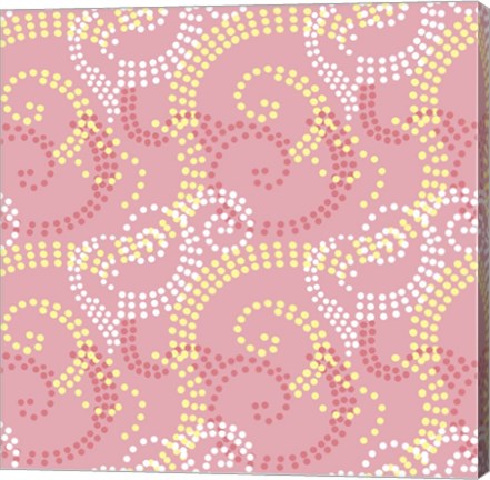 Framed Pretty &amp; Pink-Swirl dot coordinate Print