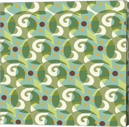 Framed Tribal Swirl I Print