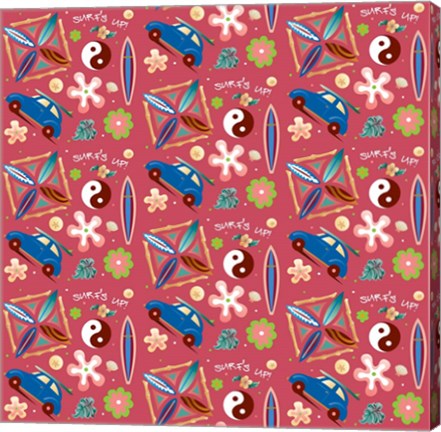 Framed Surf&#39;s Up Drop Pattern Print