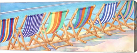 Framed Beach Chairs Print