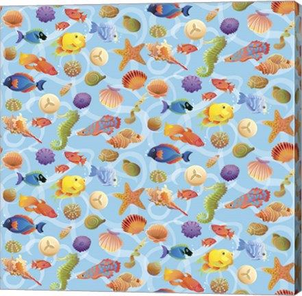 Framed Under The Sea - Half Drop Repeat Print