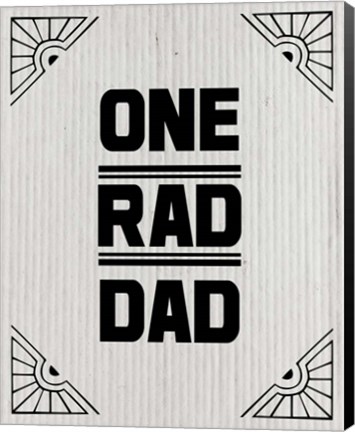 Framed One Rad Dad - White Cardboard Print