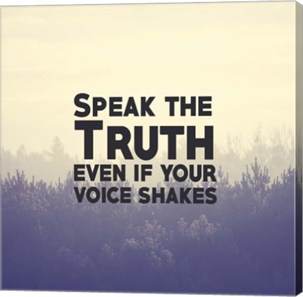 Framed Speak The Truth - Yellow Print