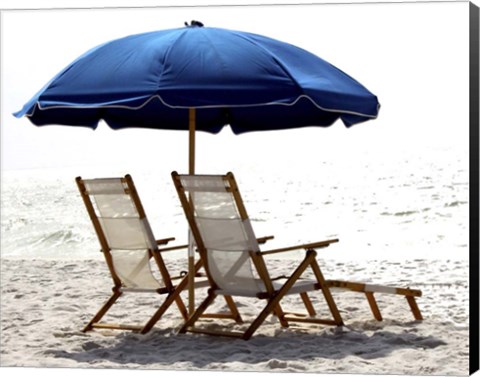 Framed Beach Life on White I Print