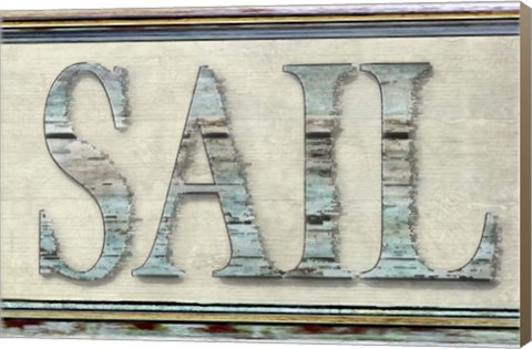 Framed Sail word Print