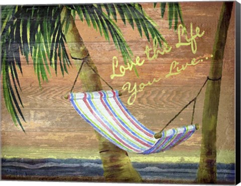 Framed Swaying on the Beach words Print