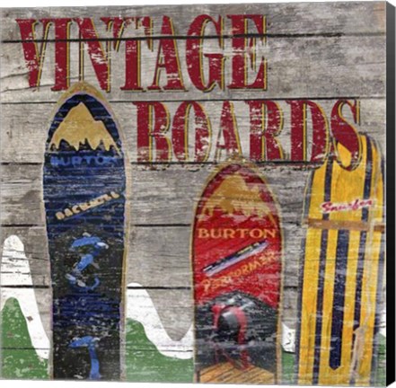 Framed Vintage boards I Print