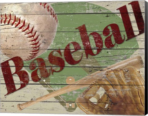 Framed Baseball Print