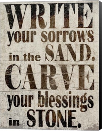 Framed Sorrows in Sand Print