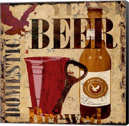 Framed Domestic Beer Print