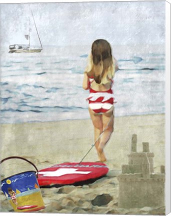 Framed Beach Baby Print