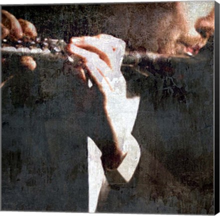 Framed Snipets Of Music 4 Print