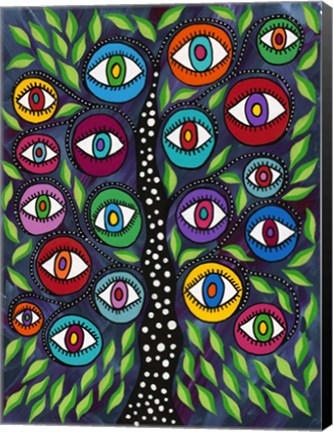 Framed Evil Eye Tree II Print