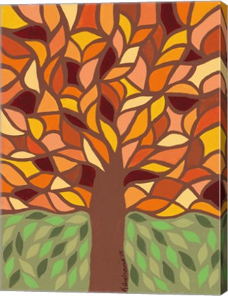 Framed Tree of Life - Orange Print