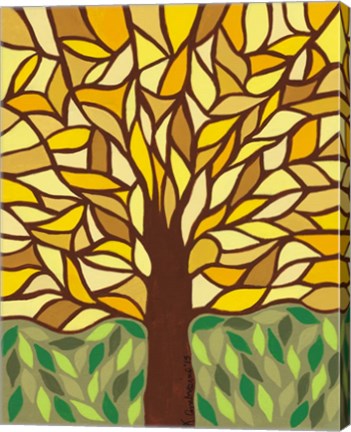 Framed Tree of Life - Yellow Print
