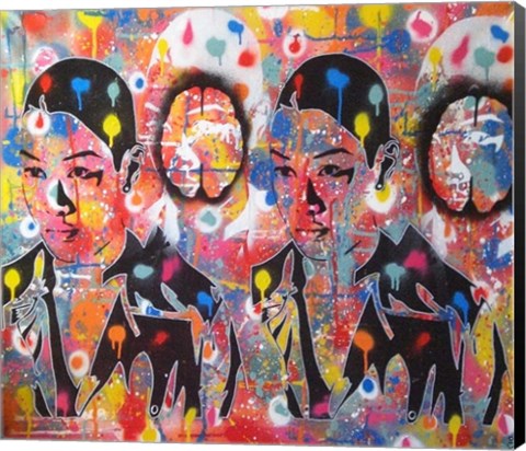 Framed Abstract Androids Print