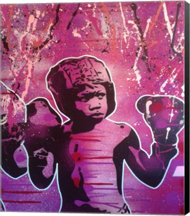 Framed Boxer Kid 2 Print