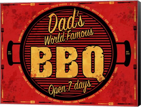 Framed BBQ 2 Print