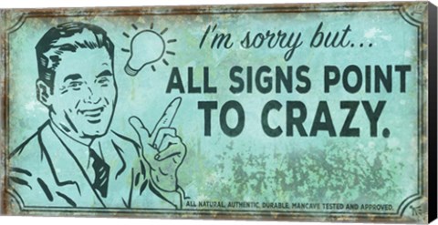 Framed Crazy Print