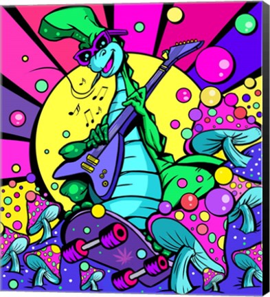 Framed Denver Dinosour 2 Print