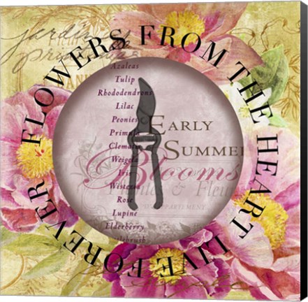 Framed Circled Florals 1 Print