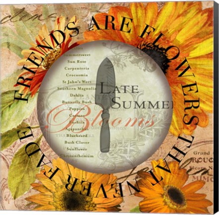 Framed Circled Florals 2 Print