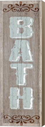 Framed Bath Sign 1 Print