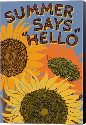 Framed Summer Says Hello Print