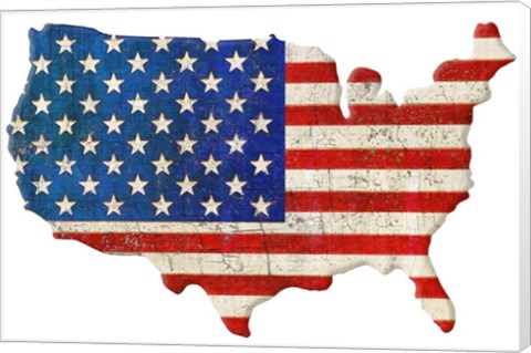 Framed American Cut Out Print
