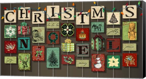 Framed Christmas on Strings Print