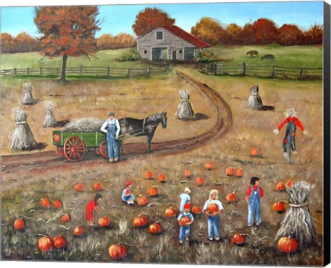 Framed Pumpkin Patch Print