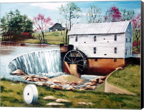 Framed Murray&#39;s Mill in the Spring Print