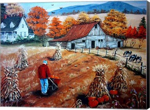 Framed Down on The Farm Print