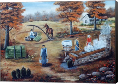 Framed Making Molasses 1 Print