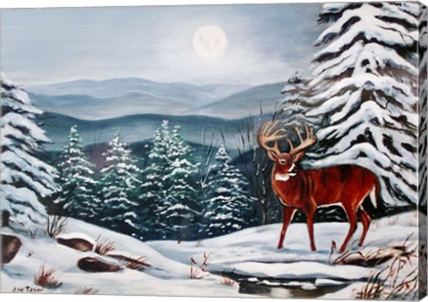 Framed Monarch in Winter Print
