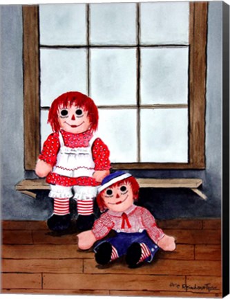 Framed Raggedy Ann and Andy Print
