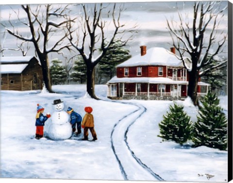 Framed Winter Fun Print