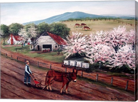 Framed Planting Corn Print