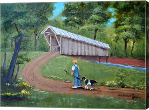 Framed Going Fishing Print