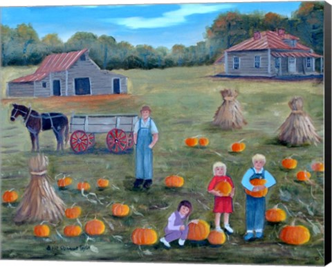 Framed Pumpkin Patch 2 Print