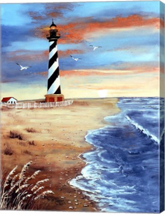 Framed Cape Hatteras And Sea Oats Print