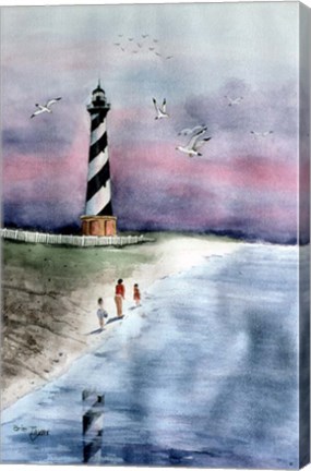 Framed Cape Hatteras Watercolor Print