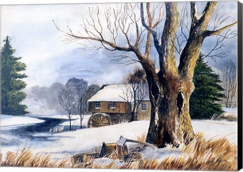 Framed Old Grist Mill Print