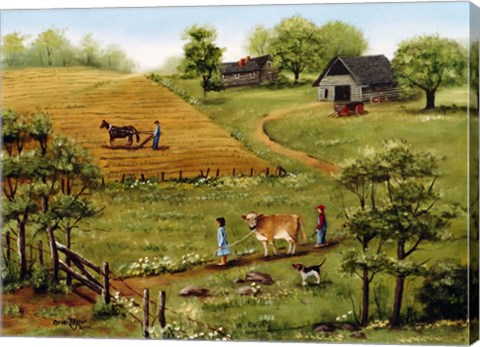 Framed Out to Pasture Print