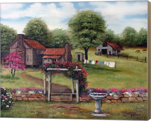 Framed Rose Arbor Print