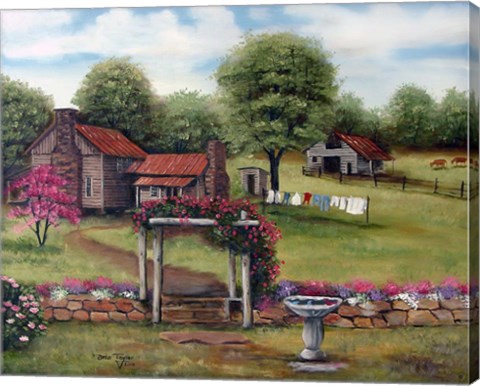 Framed Rose Arbor Print