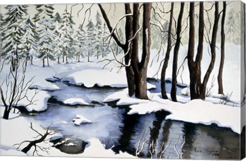Framed Snow Trees Print